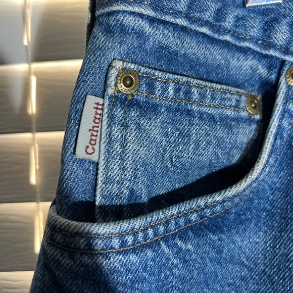 Carhartt RELAXED FIT FLANNEL-LINED 5-POCKET JEAN mens size 38X32 - Picture 3 of 7